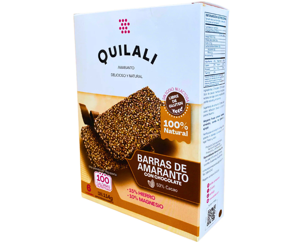 Quilali Amaranto Barras de Ammaranto con Chocolate