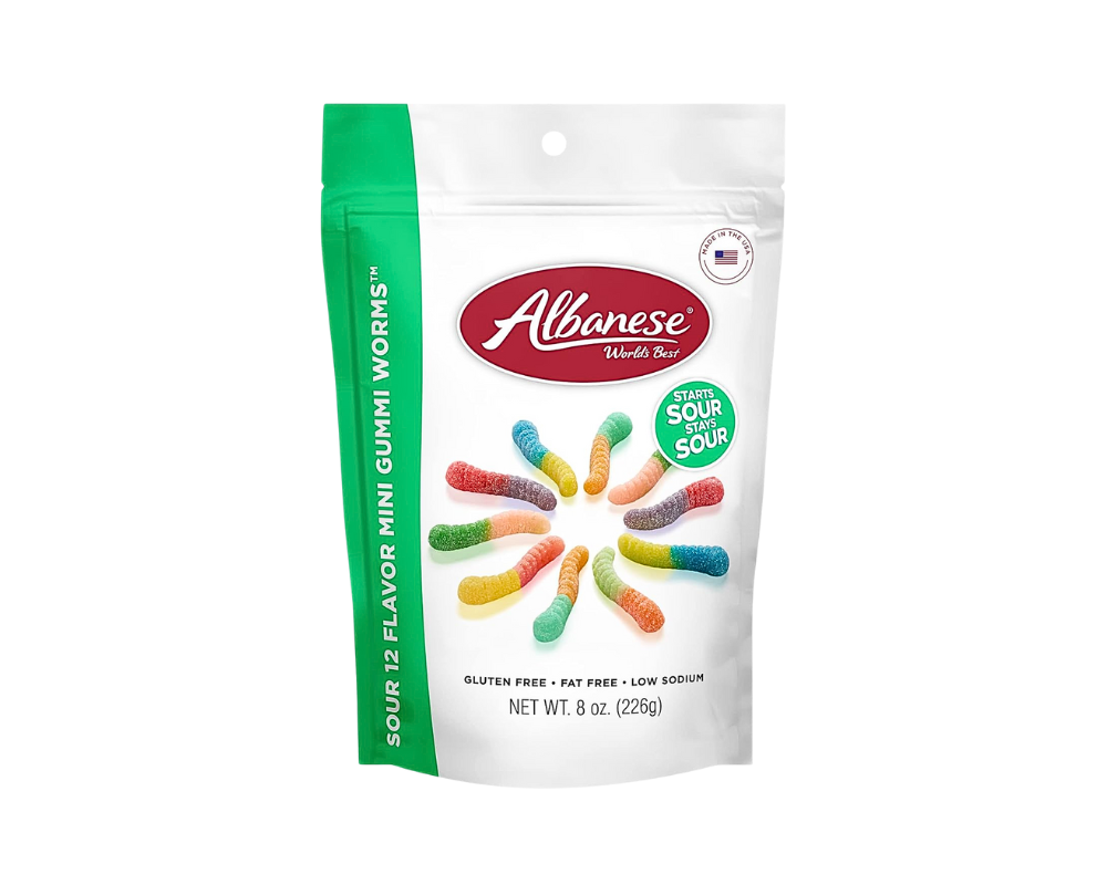 Sour 12 Flavor Mini Neon Gummi Worms