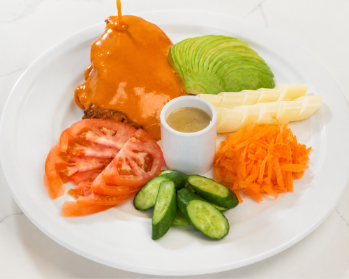 Pollo al grill ensalzado