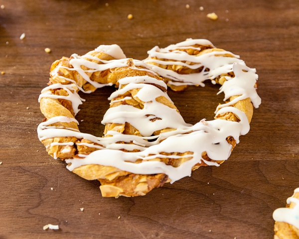 Pretzel de almendra y mazapán