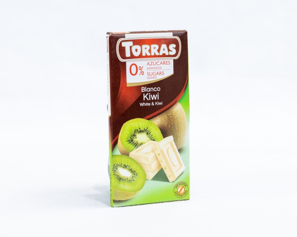 Chocolate blanco con kiwi Torras