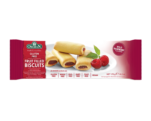 Fruit filled biscuits Wild Raspberry Orgran