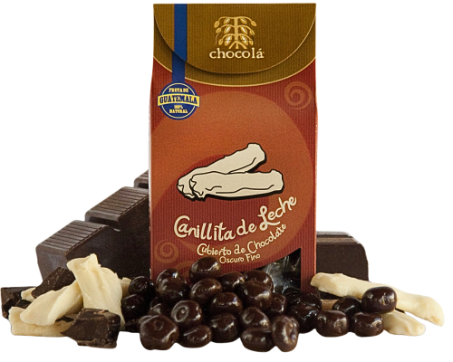 Canillitas de leche con chocolate oscuro Chocolá