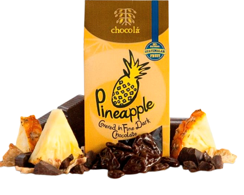 Piña Cubierta de Chocolate Oscuro Fino 