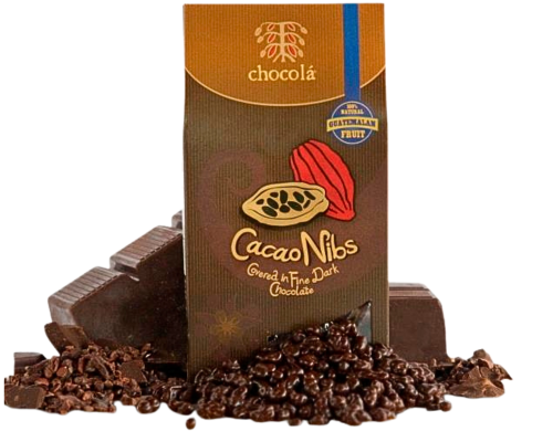 Trazos de Cacao Cubiertos de Chocolate Oscuro Fino 