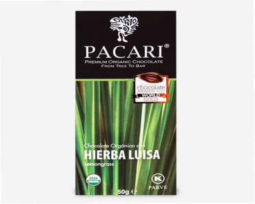 Paccari Chocolate Orgánico con Esencia de Hierba Luisa 